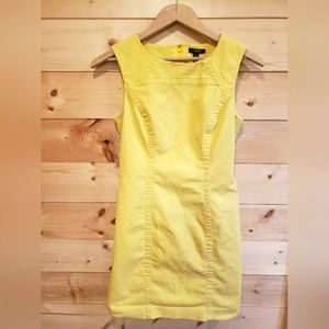 Yellow Jean Mini Dress